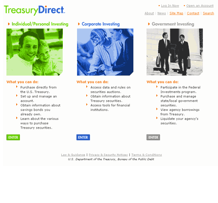 TreasuryDirect.gov website